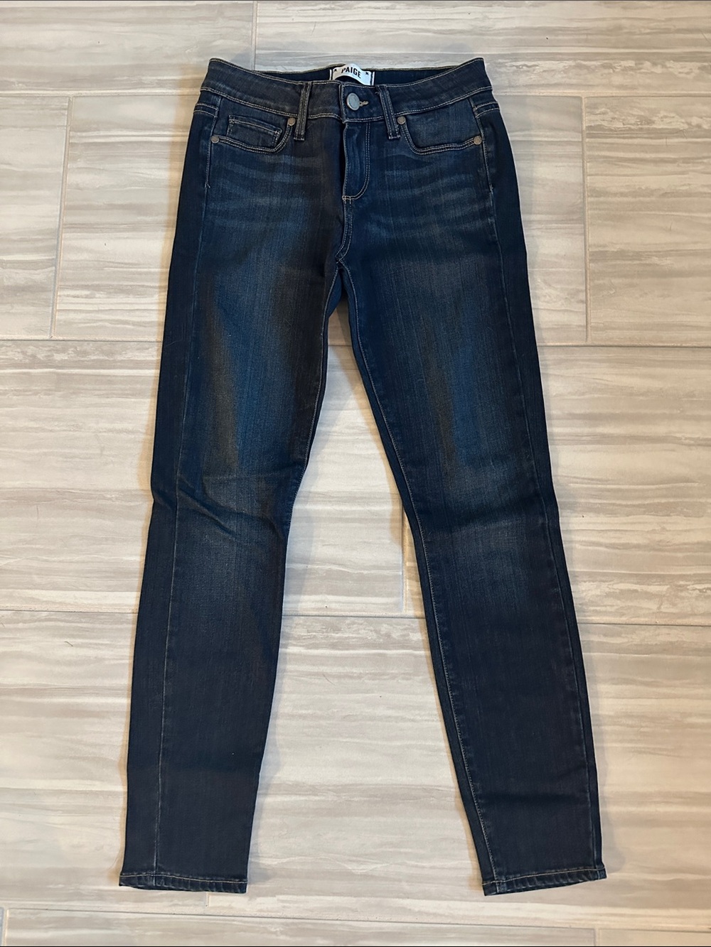 PAIGE Dark Indigo Skinny Jeans